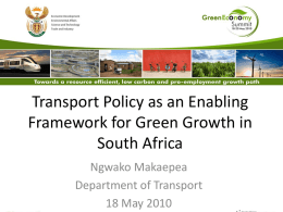 1 Green Economy Summit Transport v1
