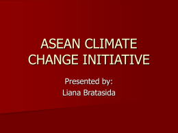 asean climate change initiative