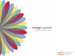 National Energy Policy Report (Mr Tan Huai Tze)