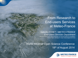 From research to end-users services at Meteo
