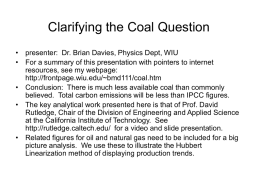 Clarifying the Coal Question