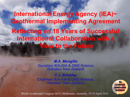 The IEA GIA- Accelerating Sustainable Development