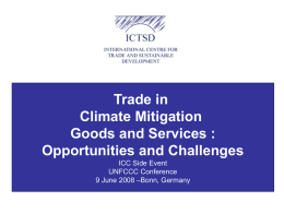 Trade in Climate Mitigation Goods and Services