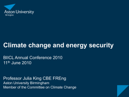 Climate change and energy security
