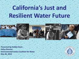 California`s Just and Resilient Water Future