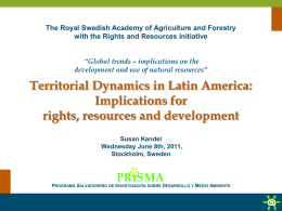 Territorial Dynamics in Latin America