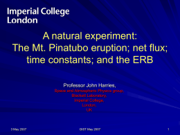 Pinatubo, time constants and TOA net flux