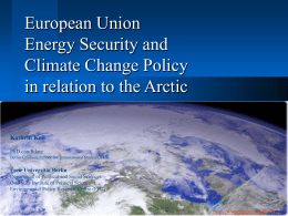 European Union Energy Security and Climate Change Policy in