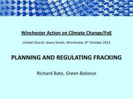 Planning and regulating fracking