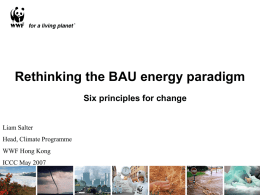 Thinking `Paradigms` - Hong Kong Climate Change Forum