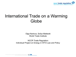 International Trade in a Warming Globe