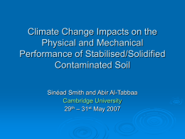 Impacts of climate change on contaminated land and containment