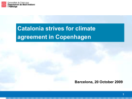 Catalonia strives for climate agreement in Copenhagen