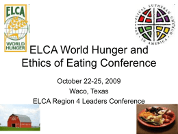 ELCA World Hunger and Ethics of Eating Conference