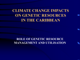 climate change impacts on genetic resources in the caribbean
