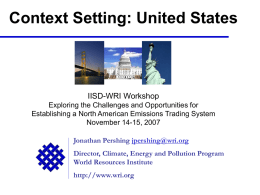 IISD- WRI linking Workshop Nov 07