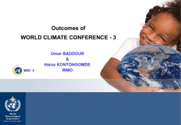 WCC-3 main outcomes - Web Expert Team 2.2 on Climate Monitoring