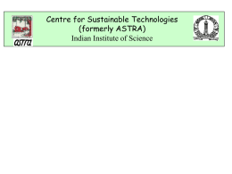 CST PRESENTATION - Center for Sustainable Technologies