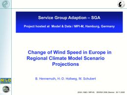 Service Group Adaption – SGA Project hosted at Model