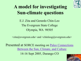 A model for investigating Sun-climate questions