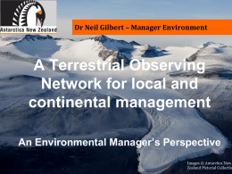 A Terrestrial Observing Network for local and continental management