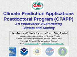 (cpapp) an experiment in interfacing climate and society