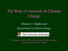 Aerosols and Climate Change