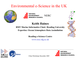 The NERC e-Science programme - National e