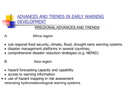 ADVANCES AND TRENDS IN EARLY WARNING DEVELOPMENT