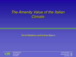 The Amenity Value of the Italian Climate