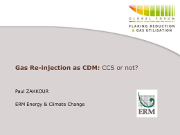 Gas Re-injection as CDM