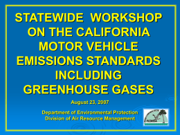 Adoption of California Motor Vehicle Emissions Standards, Division