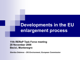 Developments in the EU enlargement process