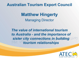 Matt Hingerty Tourism Presentation