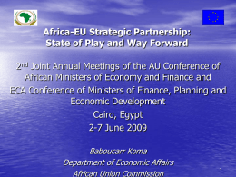 Africa-EU Strategic Partnership: State of Play and Way Forward