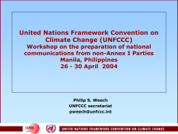 Workshop on the preparation of national communications
