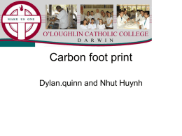 Carbon foot print