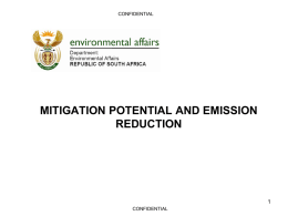 Mitigation Potential and Emission Reduction