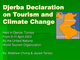 Djerba Declaration on Tourism and Climate Change