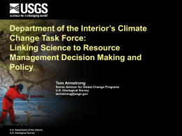 Climate Change and Related USGS Science Activities