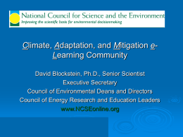 CEDD - National Council for Science and the Environment