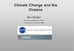 Climate change impact on Oceans