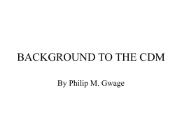 Background to the CDM - Capacity Development for the CDM