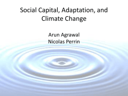 The Role of Social Capital in Adaptation to Climate Change