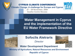 addressing the challenge of water scarcity and droughts in cyprus