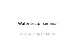 Regional water seminar