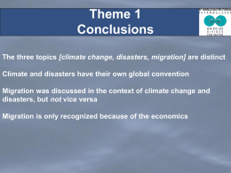 Theme 1 Wrap Up Conclusions - 5th World Water Forum Content