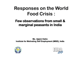 Responses on the World Food Crisis