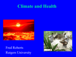 Climate and Disease - dimacs