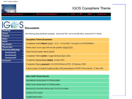 A Review of Documents Relevant to IGOS-Cryo
